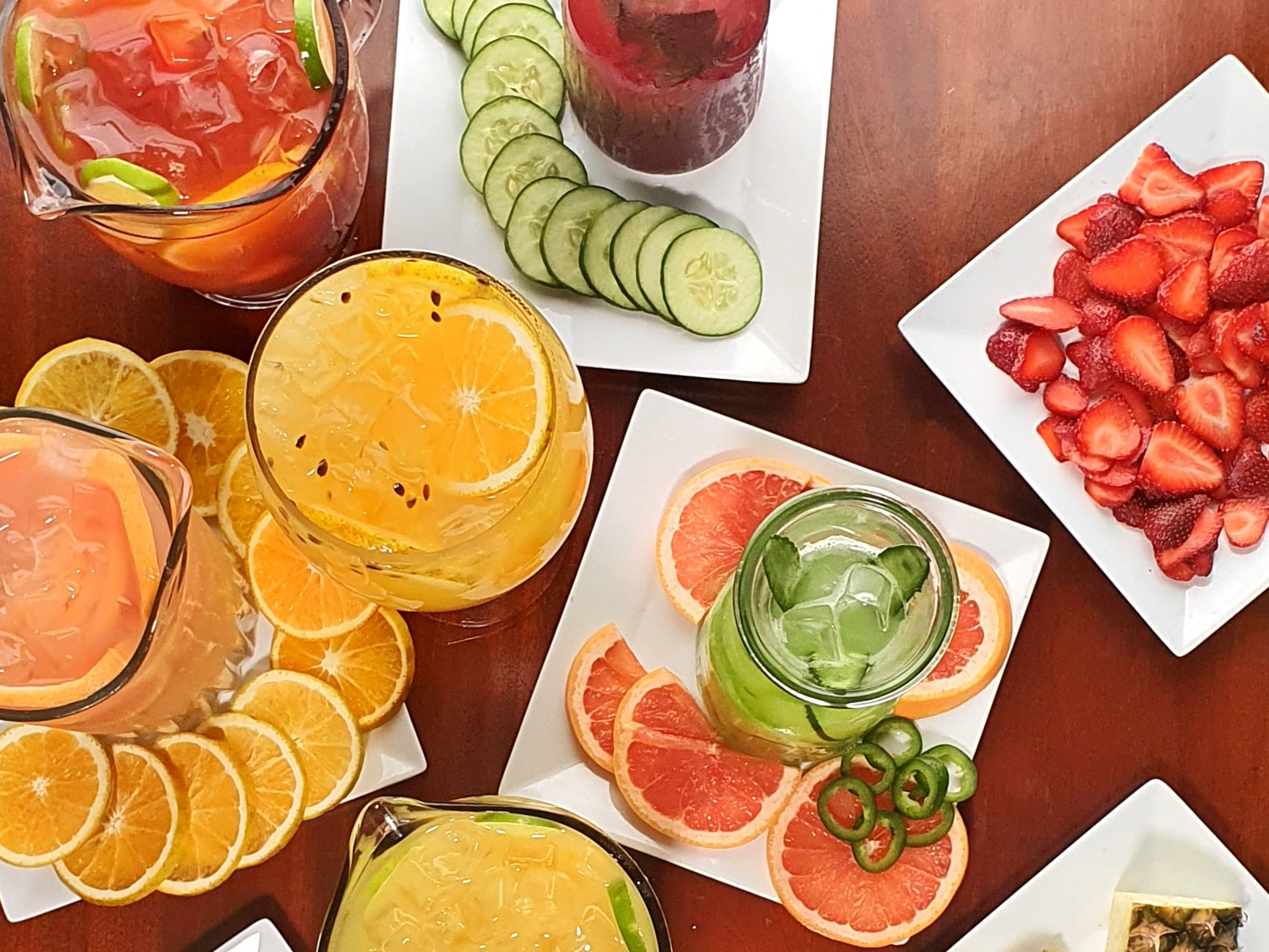 Bebidas y frutas en Restaurante Achiote
